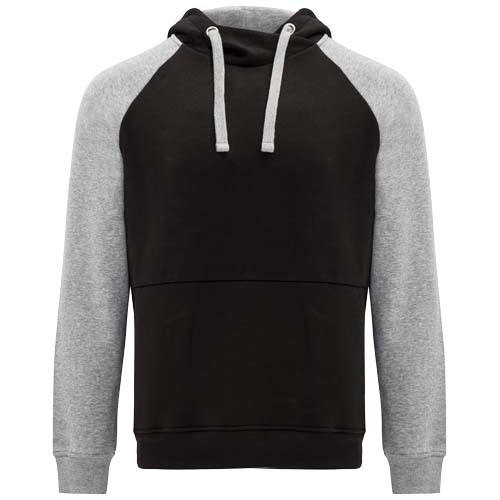 Sweat à capuche unisexe personnalisable - Badet Noir et Gris